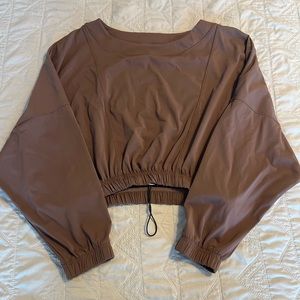 Balance Athletica brown Outlander cropped long sleeve - size Small